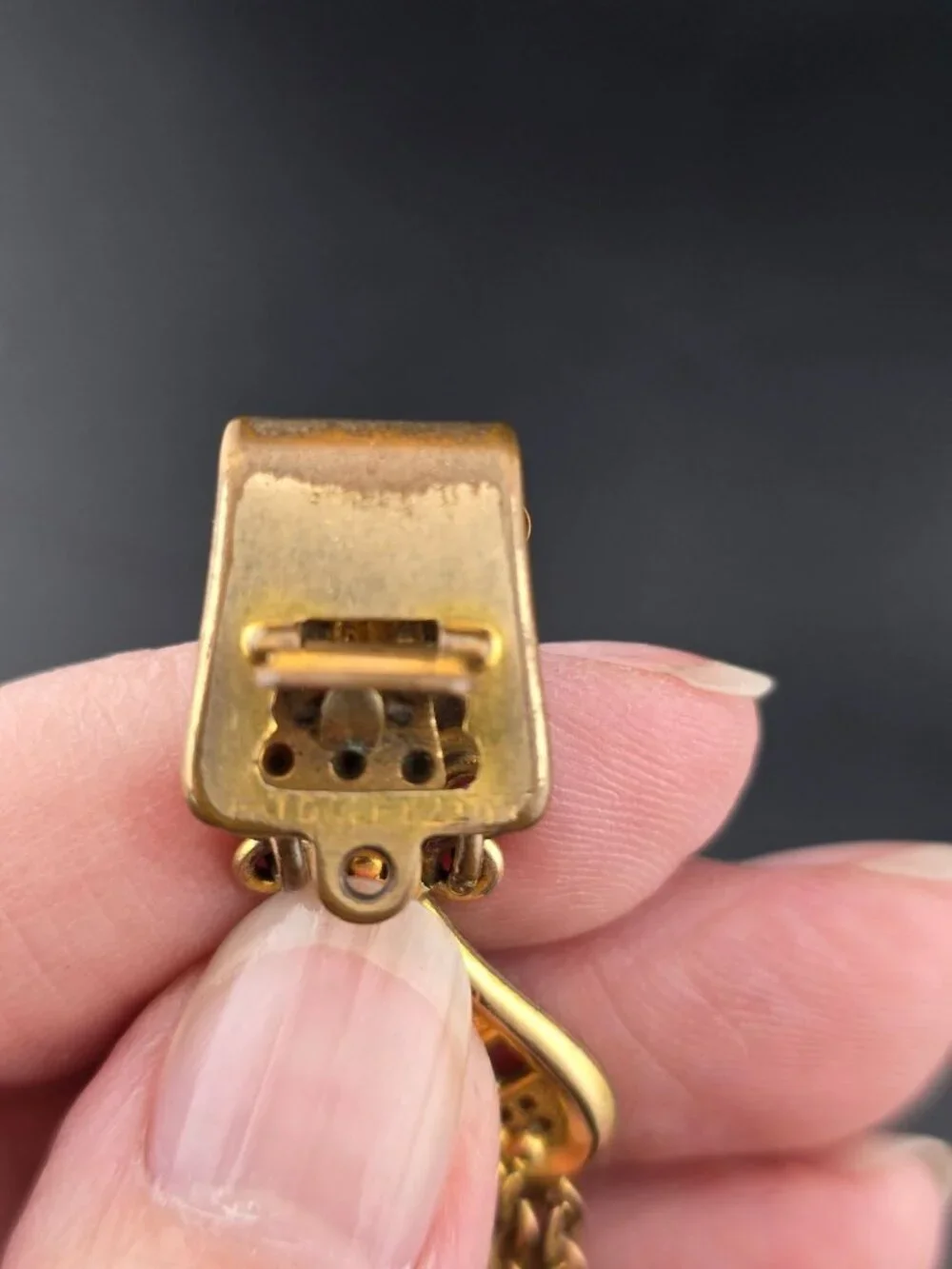 Antique Gold Filled Watch Fob With Ornate Chain & Engraved Details 1912 - Picture 3 of 10